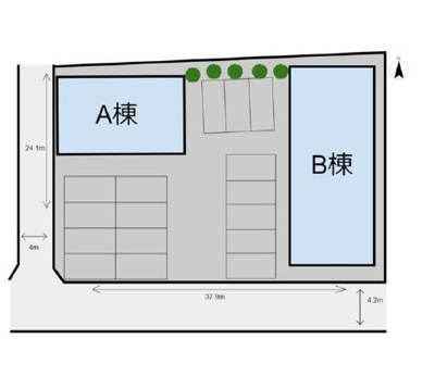 【区画図】 | フォレストハイツ富堂町A・B