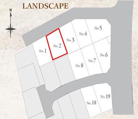 茅ヶ崎市柳島海岸　新築戸建　2号棟の区画図|2号棟☆