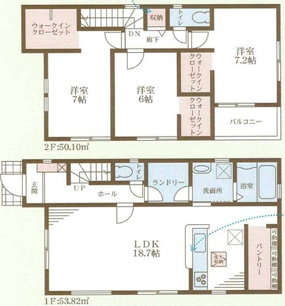 長期優良住宅・全居室6帖以上　名谷町　全3棟　2号棟の間取り