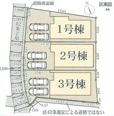 長期優良住宅・全居室6帖以上　名谷町　全3棟　2号棟の区画図