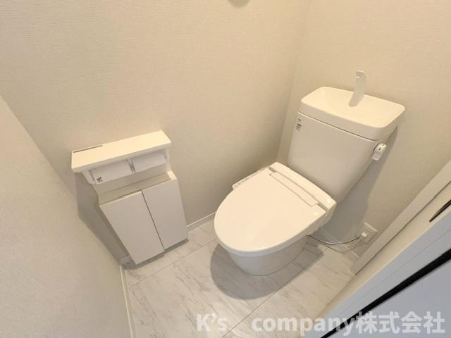 茅ヶ崎市柳島海岸　新築戸建　18号棟のトイレ|モデルハウス6号棟の施工例◇