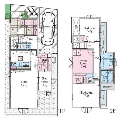 茅ヶ崎市柳島海岸　新築戸建　18号棟の間取り|3SLDK☆