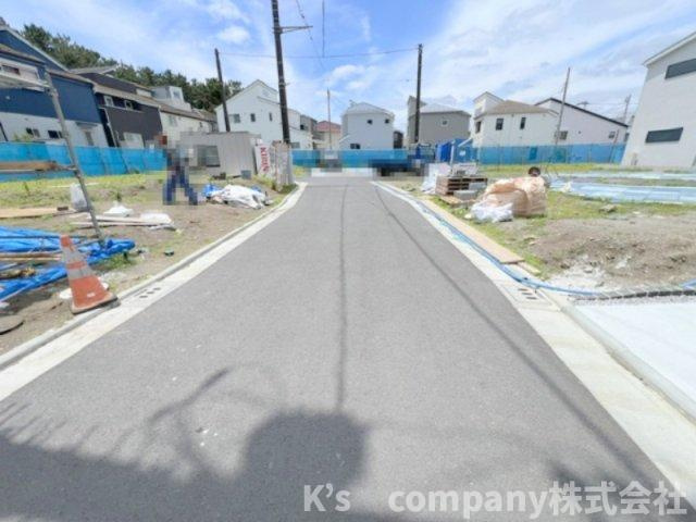 茅ヶ崎市柳島海岸　新築戸建　18号棟の前面道路含む現地写真|前面道路の様子です◇