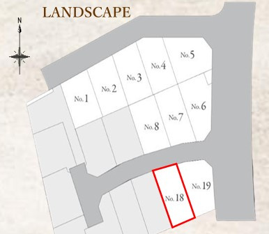 茅ヶ崎市柳島海岸　新築戸建　18号棟の区画図|18号棟☆