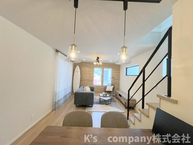 茅ヶ崎市柳島海岸　新築戸建　18号棟の居間・リビング|モデルハウス6号棟の施工例◇
