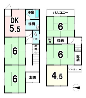 【間取り】 | 生駒郡斑鳩町興留東1丁目