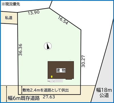【区画図】 | 小樽市銭函1丁目 土地南向き300坪 | 南向きで日当り良好・敷地広々1000㎡♪