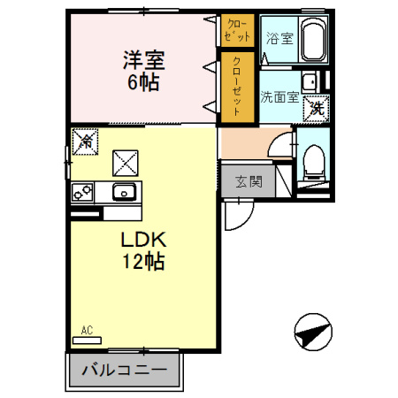 クロッシュデュボヌールⅠの間取り