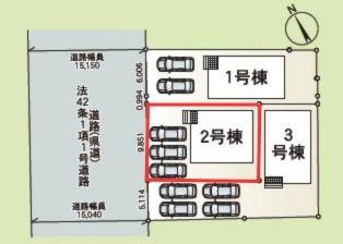 徳島第8-2号棟の区画図|※図面と現況が異なる場合は現況を優先。