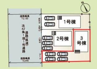 徳島第8-3号棟の区画図|※図面と現況が異なる場合は現況を優先。