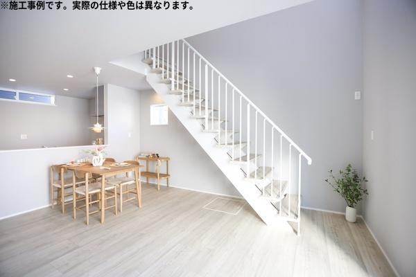須賀2丁目W新築の居間・リビング|※施工事例写真です。実際の仕様や色は異なります。