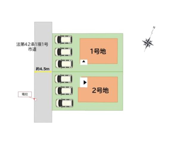 大野城市南ヶ丘5丁目第5-2棟（1号棟）の区画図|配置図