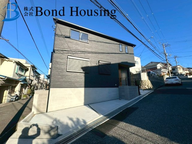 耐震等級3取得　塩屋台1丁目　新築限定1棟の前面道路含む現地写真