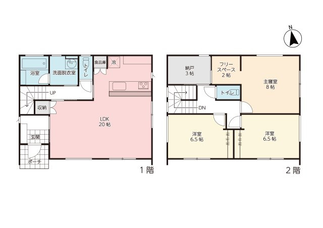 【間取り】 | 【新築分譲住宅　～Sumika～】　リリーフ柏木　☆全2棟☆ | (D棟)、価格3050万円、3LDK、土地面積157.6m2、建物面積102.68m2