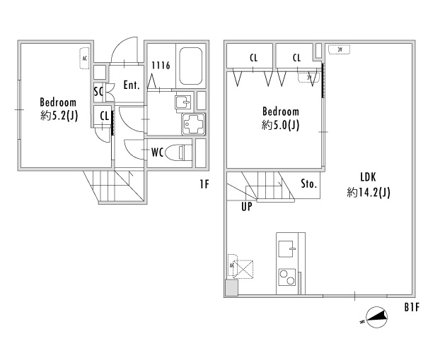 PASEO下北沢代沢IIの間取り
