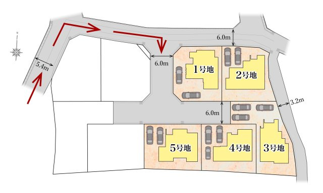 筑前町中牟田【4号地】　新築戸建の区画図