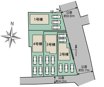 【区画図】 | 磐田市高木 新築一戸建て 1号棟 | 1号棟の区画図です