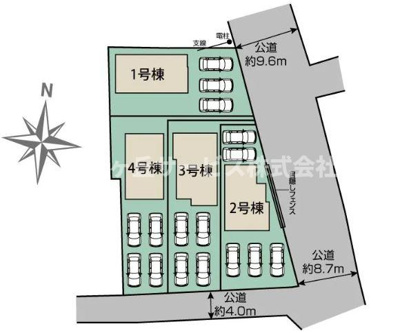 【区画図】 | 磐田市高木 新築一戸建て 1号棟 | 1号棟の区画図です