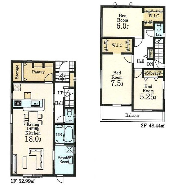 仲介手数料無料　LiveleGarden.S所沢下安松第７　全２棟の間取り