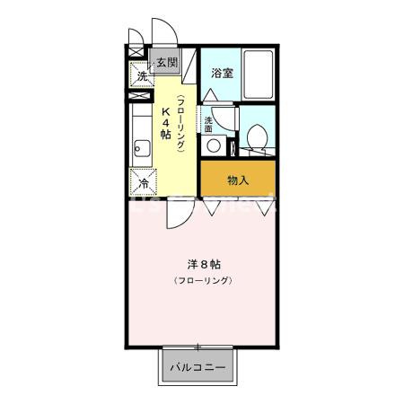 【間取り】 | ドミトリー旭Ｂ