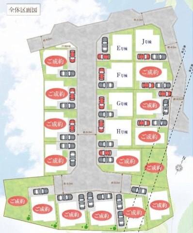 川口市安行小山　新築一戸建て　E号棟の区画図|E号棟