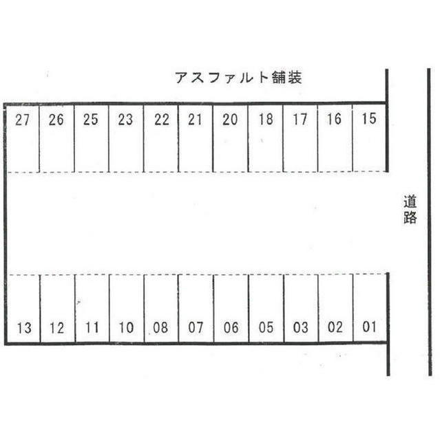 岐阜市長良の駐車場の間取り