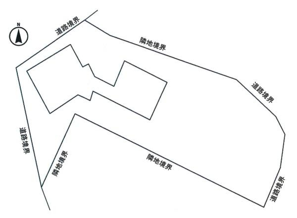 幸田町坂崎字黒下・中古戸建の区画図|区画図です。