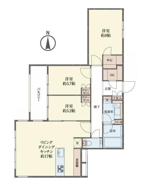 バースシティ・ザ・マーク鷺沼の間取り