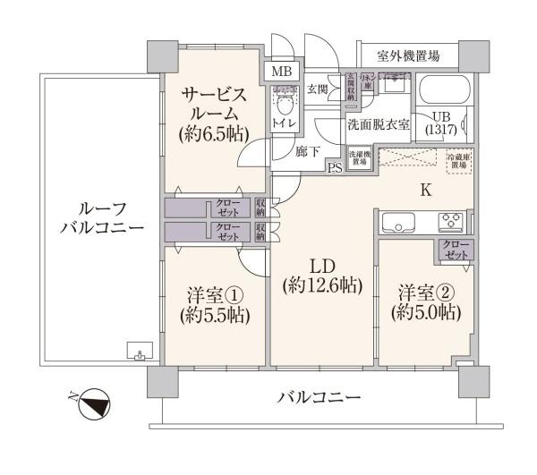 ミオカステーロ十日市場ステッサの間取り