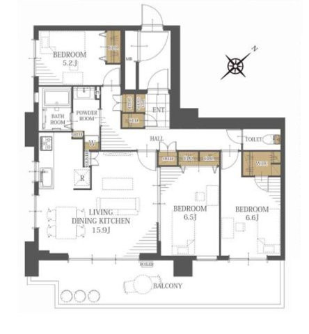 アイランドタワースカイクラブC棟　5階の間取り|間取り