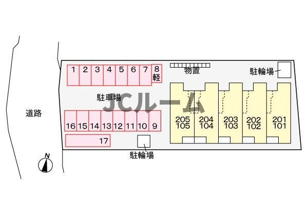 四ケ所ヒルズの区画図