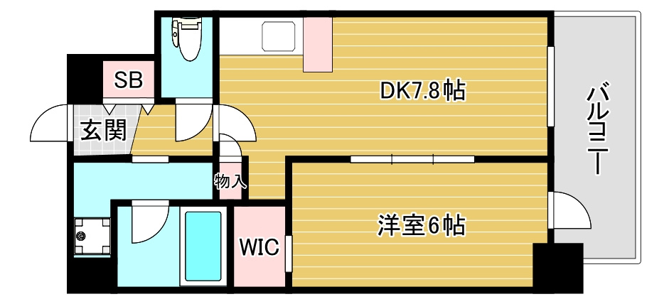 エステムコート難波Ⅴブロードの間取り
