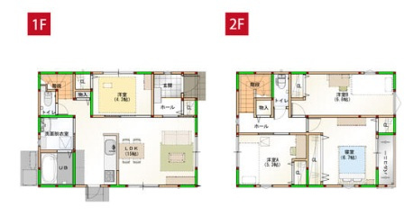 坂出市　谷町⑤　太陽光つきオール電化住宅の区画図