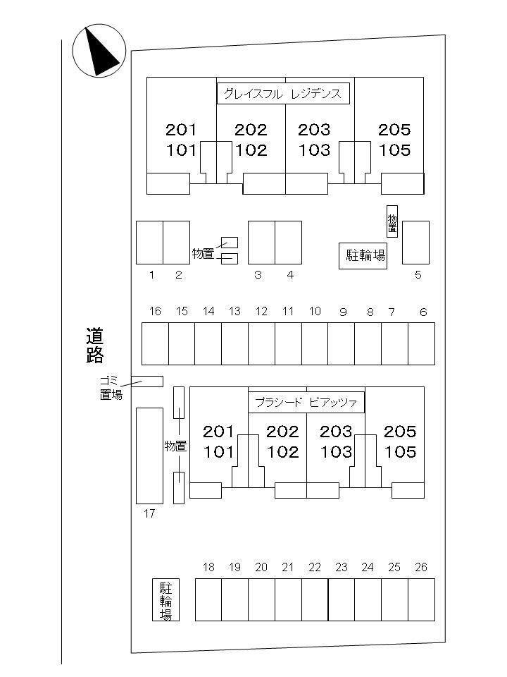 グレイスフル　レジデンスの区画図
