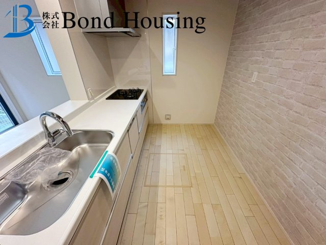 「収納充実」「LDK16帖」竹の台1丁目 2号棟のキッチン