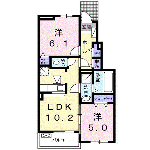 グランソレイユの間取り