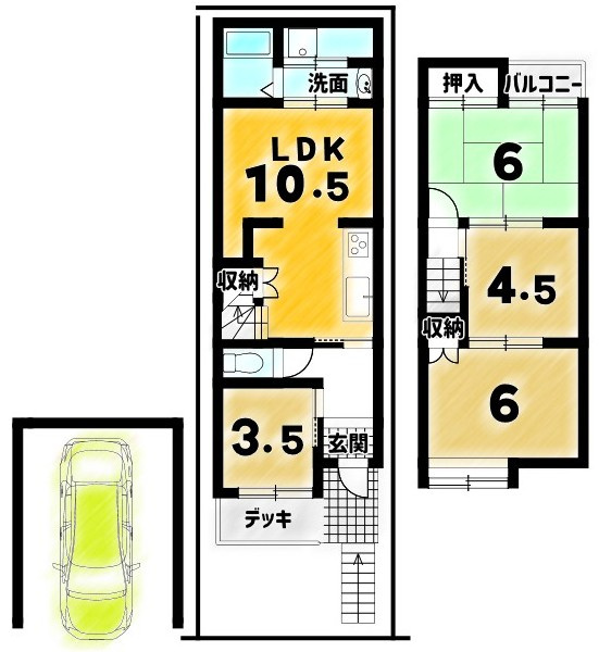 大塚元屋敷町の間取り