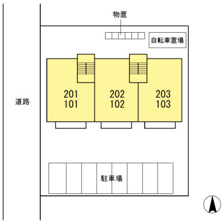 ヴィルヌーブ井原の区画図