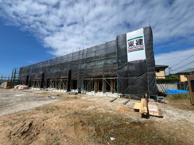 （仮）鏡新築アパートＡ棟の外観|建築現場