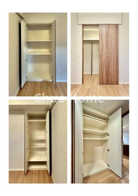 アーリアシティ一之江の収納|居室にはクローゼットを完備し、自由度の高い家具の配置が叶うシンプルな空間です。お子様の成長と必要になる子供部屋を与えるにはぴったりの間取りですね。