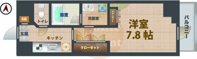【間取り】 | ARKMARK高円寺 | 1Kのお部屋です。