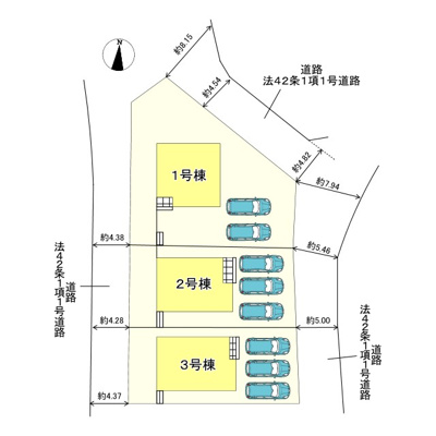 【区画図】 | 相生市那波野第5/全3棟
