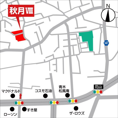 秋月Ⅷ・新築戸建の地図