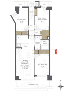 【間取り】コスモ光善寺 