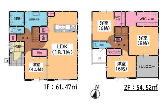 【間取り】 | 福岡市東区奈多1丁目3期　1号棟（全1棟）【仲介手数料無料・0円】 | 平日、土日祝日もお好きな日時にご見学可能です。お気軽にお問合せ下さい。