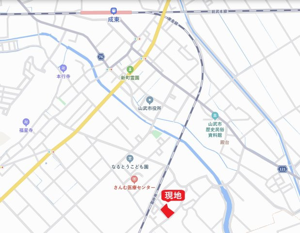 山武市島C区／建築条件付き売地の地図