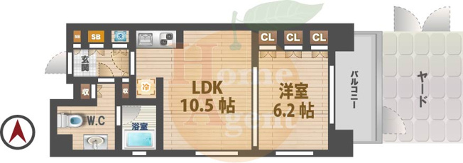 【間取り】 | 日神デュオステージ杉並井荻 | 1LDKのお部屋です。