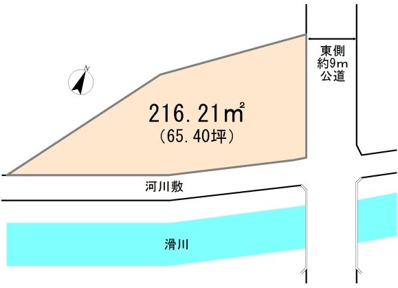 東松山市野田　土地65坪の土地図