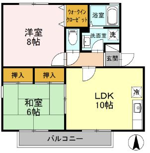 クレセント　Bの間取り