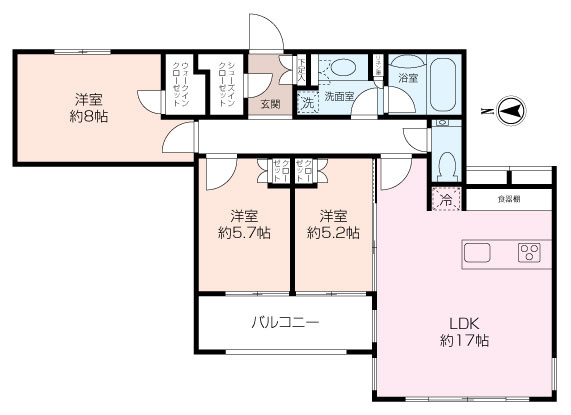～80㎡越えの築2年マンション～バースシティ・ザ・マーク鷺沼の画像